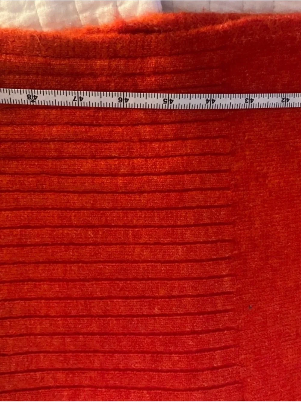 Anthropologie Off-Shoulder Orange Knit Maxi Sweater